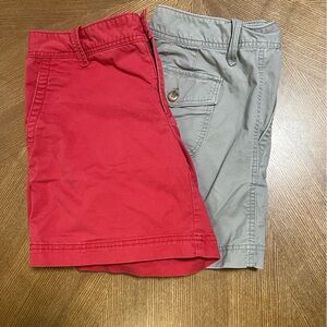 Eddie Bauer canvas woman’s shorts size 8 set of two